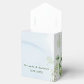 Ballotins Verdure rustique Dusty Blue Airy Wedding Favor Box (Ouvert)