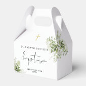 Ballotins Verdure rustique Feuilles Élégant Baptême (Verso)