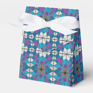 Ballotins Verre de taches avec Motif d'angle bleu et violet