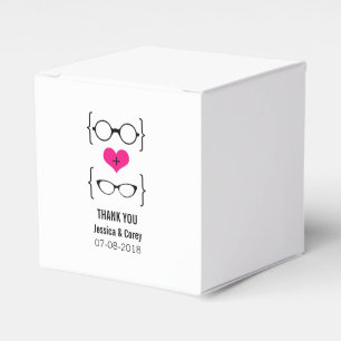 Ballotins Verres Geeky Rose Mariage Favor Boxes
