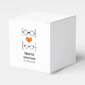 Ballotins Verres Orange Geeky Mariage Favor Boxes (Verso)