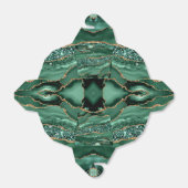 Ballotins Vert Agate Or Glitter Geode Marbre Nom Personnalis (Déplié)