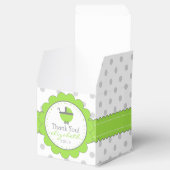 Ballotins Vert avec Baby shower Pois gris (Ouvert)