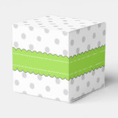 Ballotins Vert avec Baby shower Pois gris (Arrière)