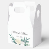 Ballotins Vert & blanc Elégant Mariage Floral (Ouvert)