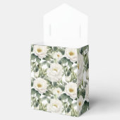 Ballotins Vert Blanc Floral Mariage Favor Box (Ouvert)