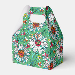 Ballotins Vert blanc Jaune Orange Rouge Fleurs de marguerite