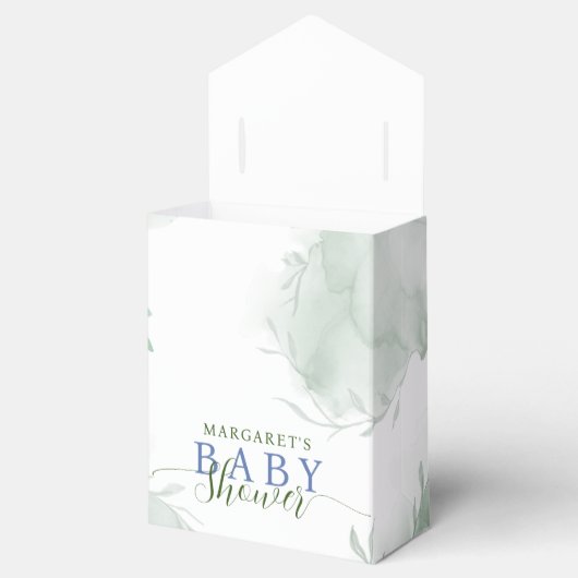 Ballotins Vert Bleu hydrangée C'est un Baby shower garçon Fa (Ouvert)