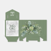 Ballotins Vert Elégant Aquarelle Floral Minimal (Déplié)