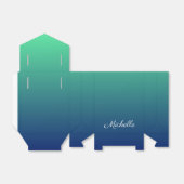 Ballotins Vert et bleu foncé personnalisé (Déplié)