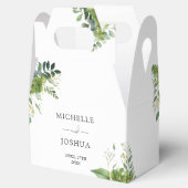 Ballotins Vert Floral Moderne Mariage élégant (Ouvert)