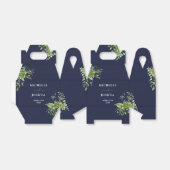 Ballotins Vert Floral Moderne Marine Mariage bleu (Déplié)