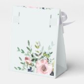 Ballotins Vert floral rose sur Wedding shower bleu (Arrière)