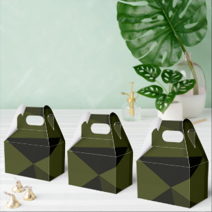Ballotins Vert foncé de l'armée noir motif de maille géométr