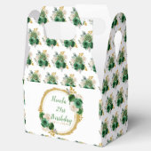 Ballotins Vert foncé et or Fleurs élégantes Anniversaire (Ouvert)