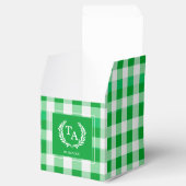Ballotins Vert Gingham Monogram Blason (Ouvert)