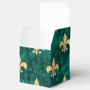 Ballotins Vert Grunge Velours Fleur De Lis Mardi Gras