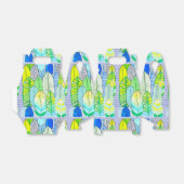 Ballotins Vert Jaune mignon Moderne Tropical Boho Feuille (Déplié)