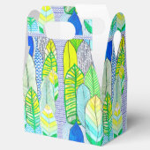 Ballotins Vert Jaune mignon Moderne Tropical Boho Feuille (Ouvert)