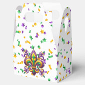 Ballotins Vert jaune pourpre Mardi Gras fleur de lis (Ouvert)