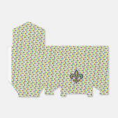 Ballotins Vert jaune pourpre Mardi Gras fleur de lis (Déplié)