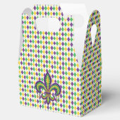 Ballotins Vert jaune pourpre Mardi Gras fleur de lis (Ouvert)