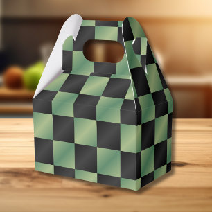 Ballotins Vert olive moderne dégradé noir à carreaux