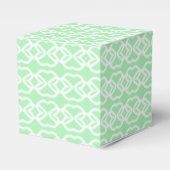 Ballotins Vert pastel avec motif de clôture blanc sur (Verso)