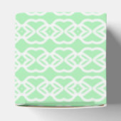Ballotins Vert pastel avec motif de clôture blanc sur (Haut)