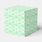 Ballotins Vert pastel avec motif de clôture blanc sur (Arrière)