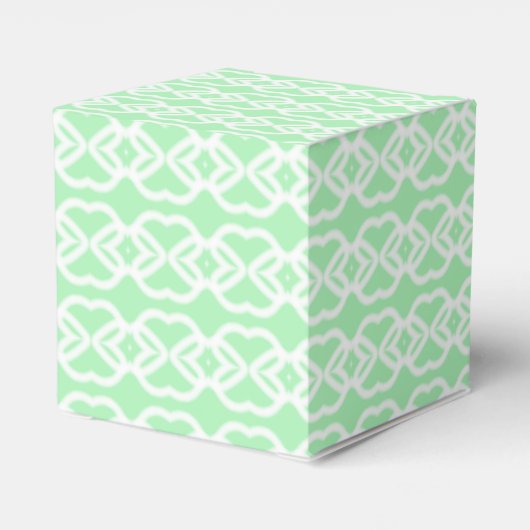 Ballotins Vert pastel avec motif de clôture blanc sur (Arrière)