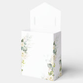 Ballotins Vert Roses Blanches Mariage Favor Box (Ouvert)