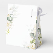 Ballotins Vert Roses Blanches Mariage Favor Box (Arrière)