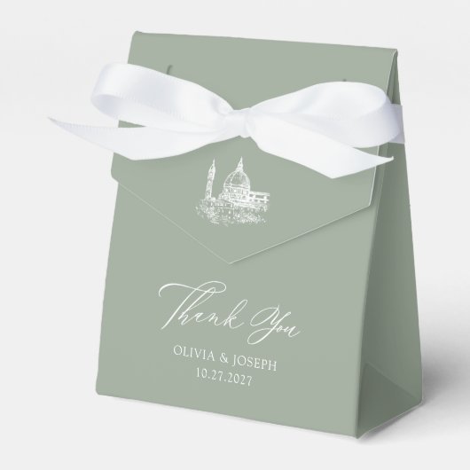 Ballotins Vert sage | Mariage italien élégant (Verso)