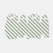 Ballotins Vert sauge clair et rayure blanche (Déplié)