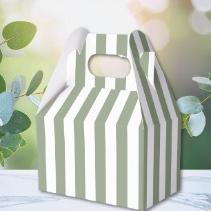 Ballotins Vert sauge clair et rayure blanche