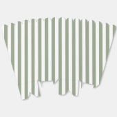 Ballotins Vert sauge et rayure blanche (Déplié)