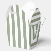 Ballotins Vert sauge et rayure blanche Merci (Ouvert)
