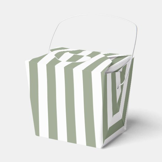 Ballotins Vert sauge et rayure blanche Merci (Verso)