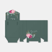 Ballotins Vert simple surface | Mariage floral rose pâle (Déplié)