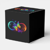 Ballotins Vibrant infinity with rainbow butterfly on black (Arrière)