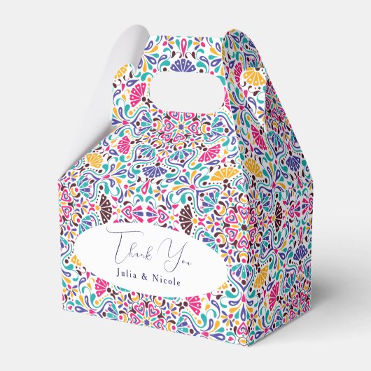 Ballotins Vibrant mexicaine Fiesta Style Mariage arc-en-ciel (Verso)