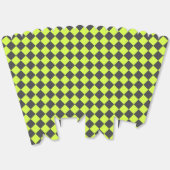 Ballotins Vibrant Vert et Gris Diamant À damiers Motif (Déplié)