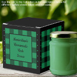 Ballotins Vichy de Buffalo - Vert et Noir - Classique<br><div class="desc">Boîte de faveurs classique à carreaux vichy vert et noir. Le texte des deux côtés de la boîte est personnalisable. Si vous utilisez le bouton/l'outil 'modifier le design', vous pouvez également ajouter vos propres images/photos. D'autres coloris sont disponibles. Voir la collection de toutes les tailles de boîtes et couleurs vichy...</div>