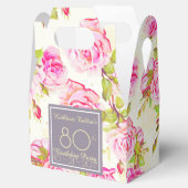 Ballotins Vieux Rose 80e anniversaire Merci Ballotin (Ouvert)