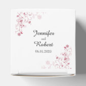 Ballotins Vignes à fleurs roses Boîte de mariage (Haut)