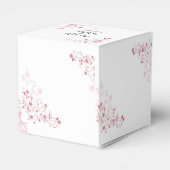 Ballotins Vignes à fleurs roses Boîte de mariage (Arrière)