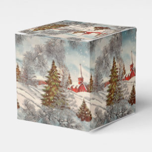 Ballotins Village hivernal scintillant de Noël vintage