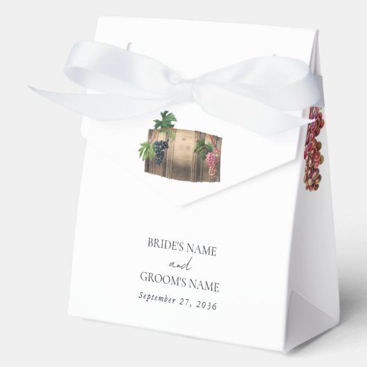 Ballotins Vin rustique Barrel Vignoble Mariage (Recto)