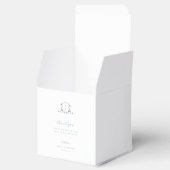 Ballotins Vins intemporels Dusty Blue Crest Mariage Monogram (Ouvert)